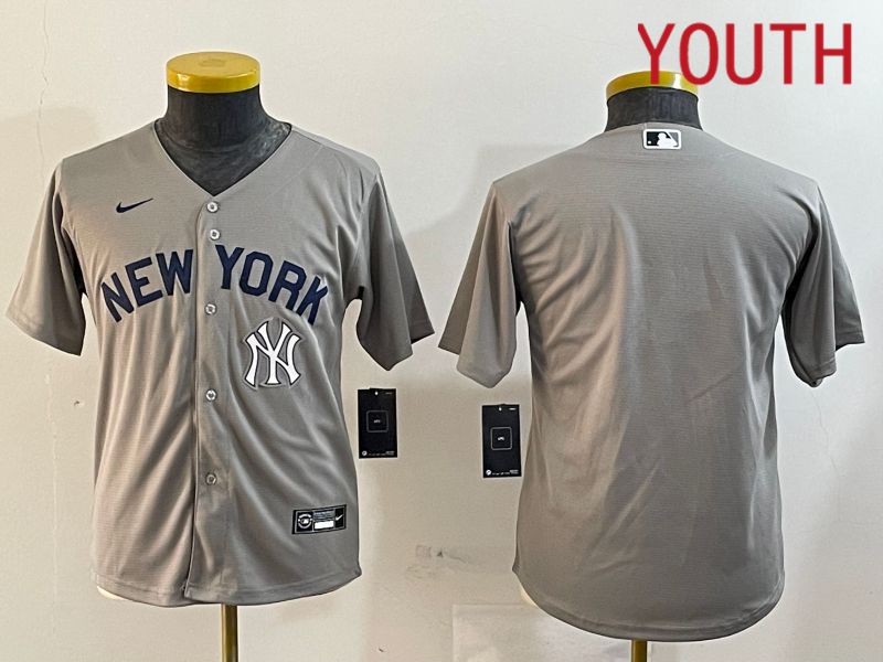 Youth New York Yankees Blank Grey Game 2024 Nike MLB Jersey style 12182->youth mlb jersey->Youth Jersey